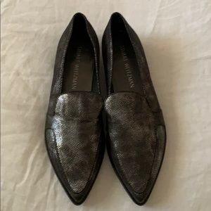 Stuart Weizmann metallic loafers